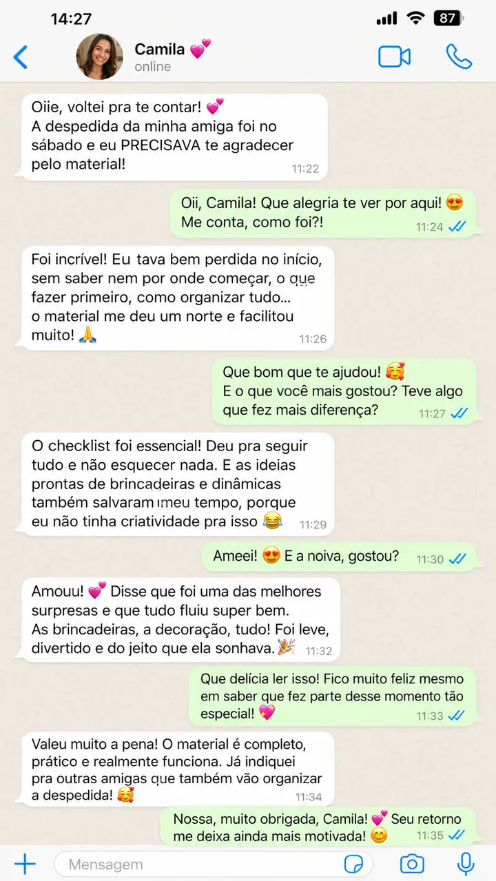 Conversa fictícia ilustrativa 1