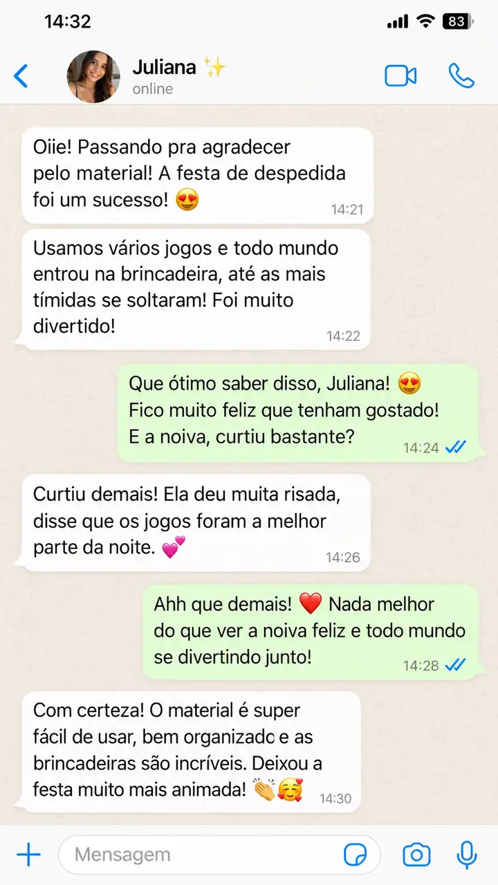 Conversa fictícia ilustrativa 2